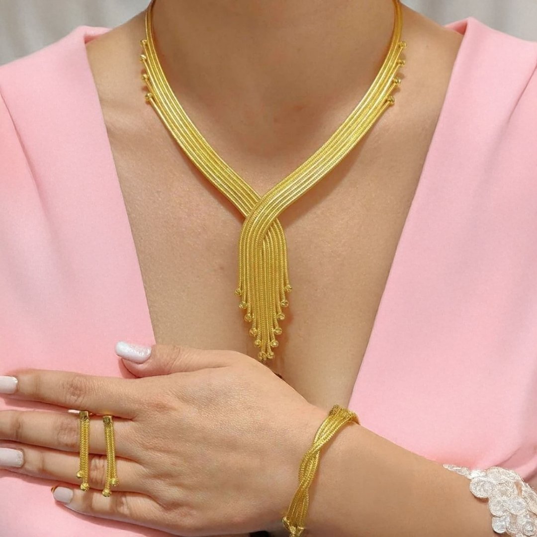 Altın Kalze Örgü Setü Set