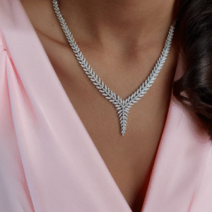 Beyaz Altın Yaprak Set