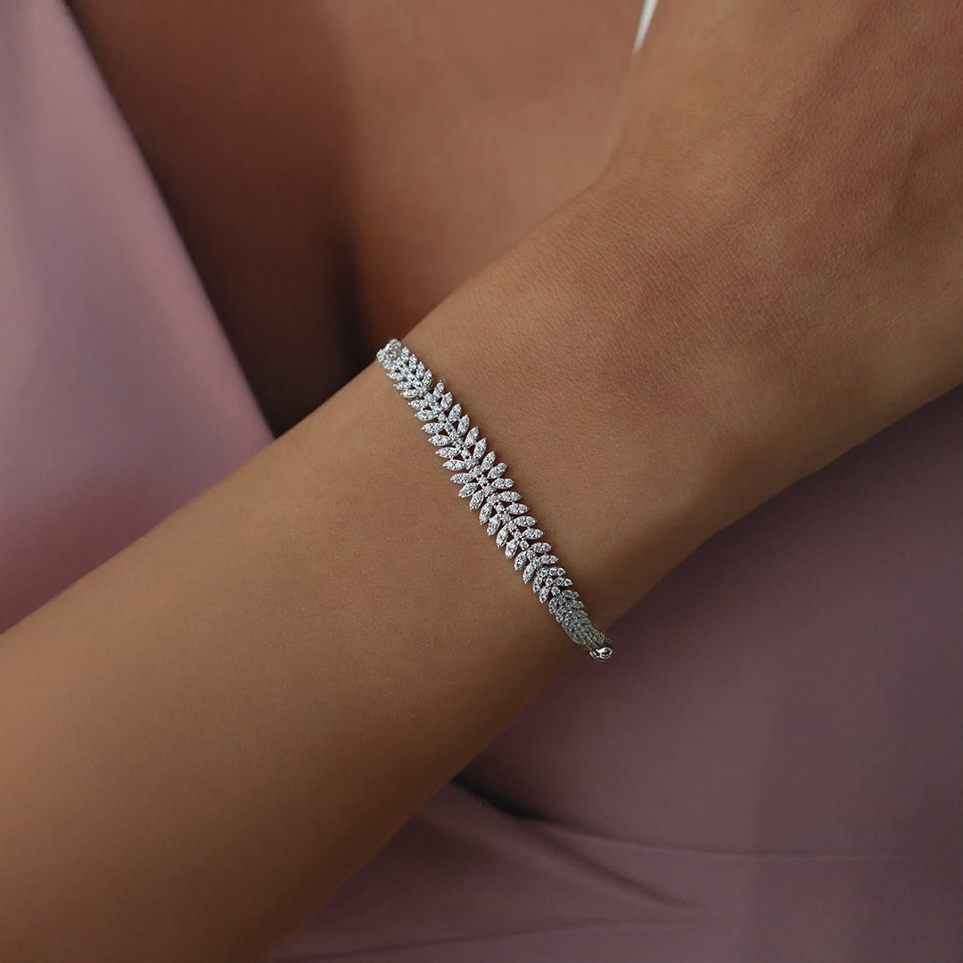 Beyaz Altın Yaprak Set - Görsel 2