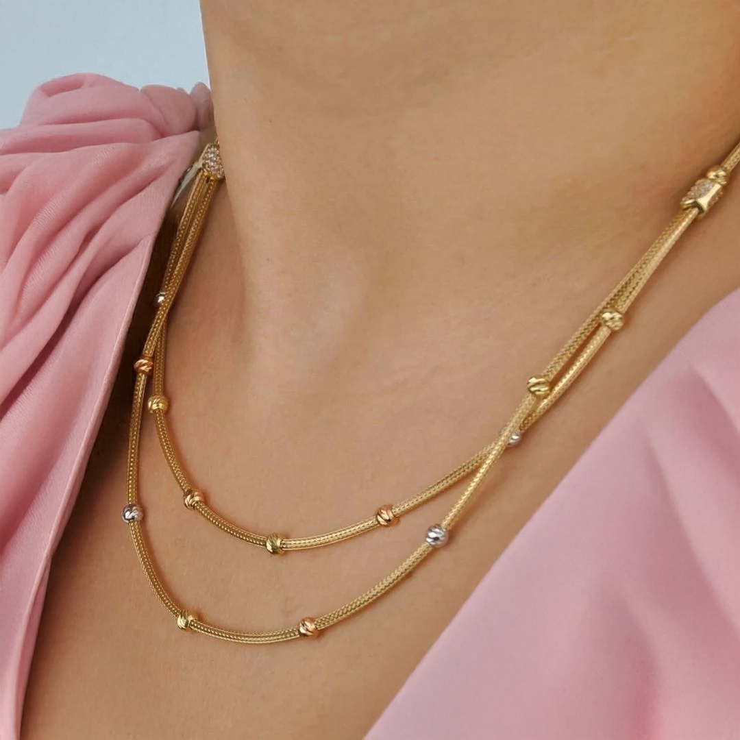 Altın Dorika Kolye Zincir - Görsel 2