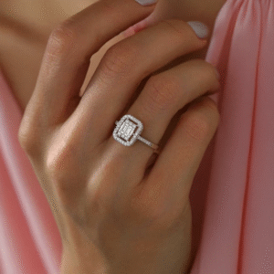 Beyaz Altın Baget Yüzük