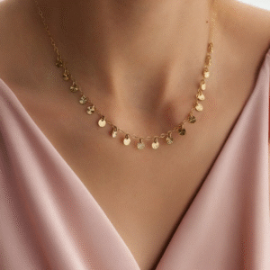 Altın Pullu Şans Kolyesi