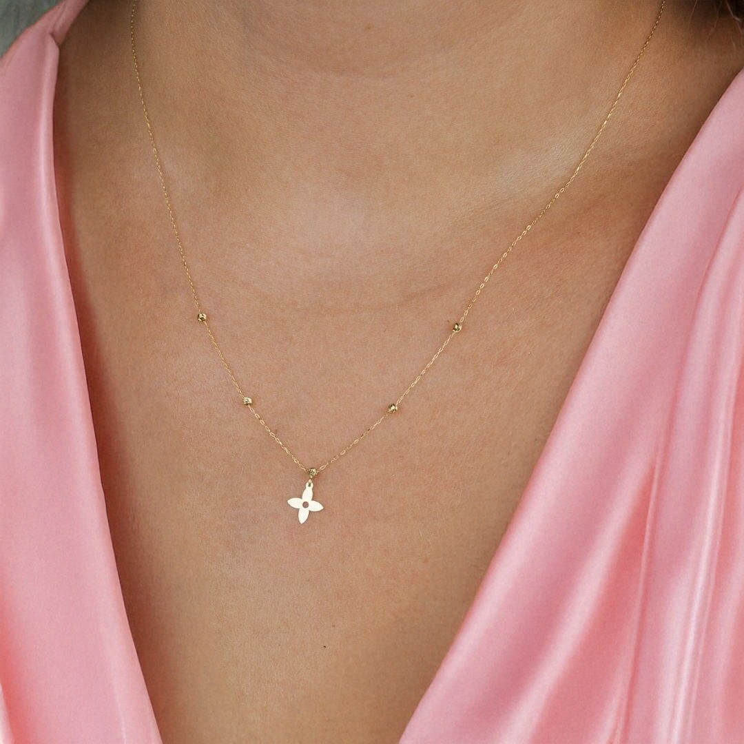 Altın Dorika Yonca Kolye