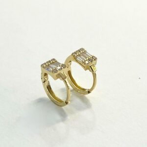 Altın Baget Küpe Halka