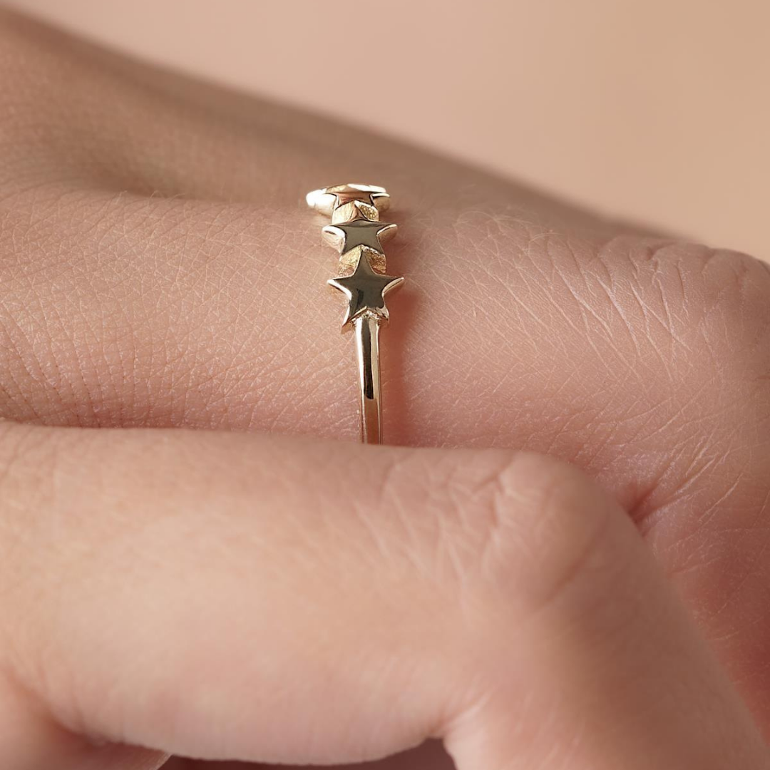 14 Ayar Altın Yıldız Yüzük - Görsel 2