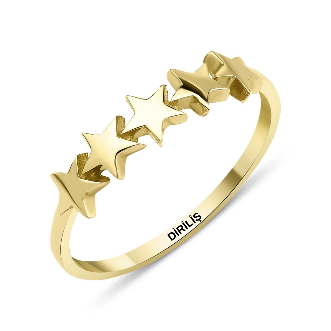 14 Ayar Altın Yıldız Yüzük