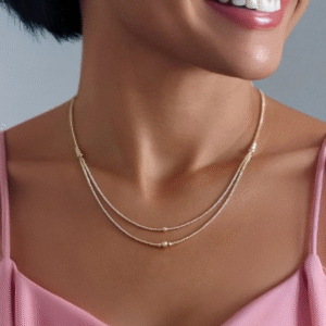 Altın Çift Dorika Zincir Kolye