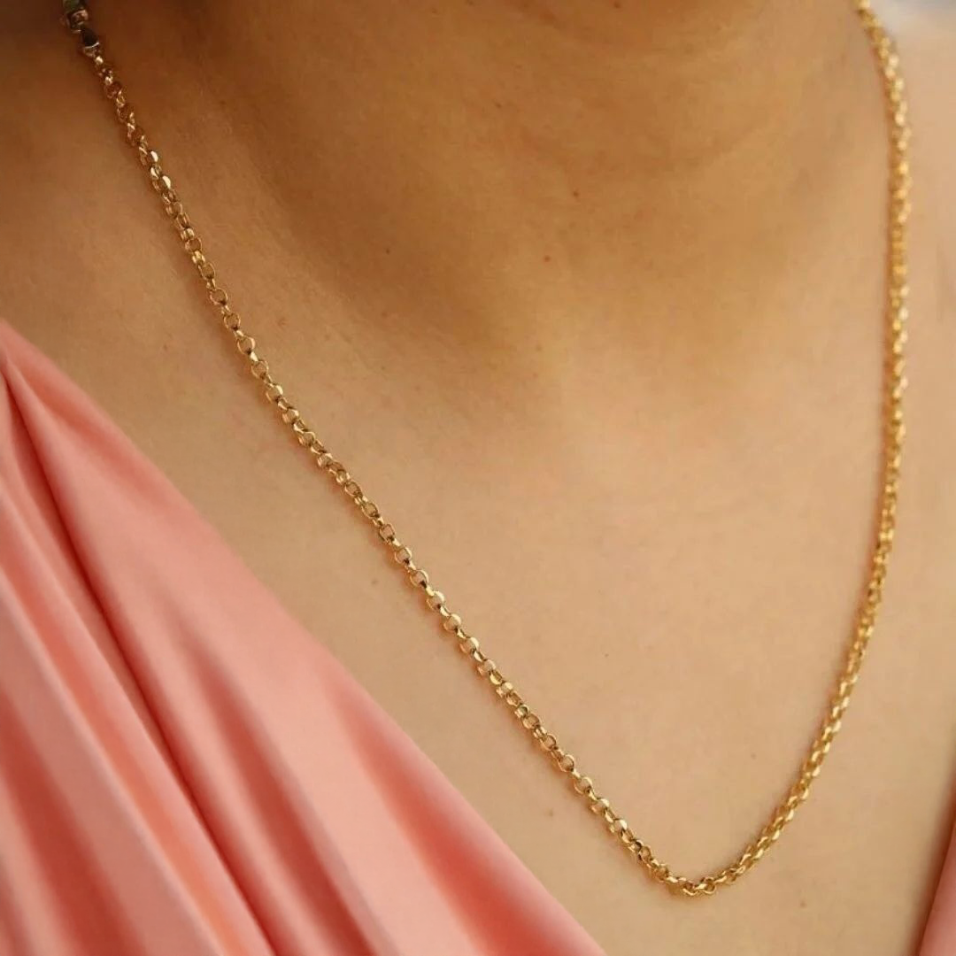 14 Ayar Altın Doc Zincir 50 Cm - Görsel 2