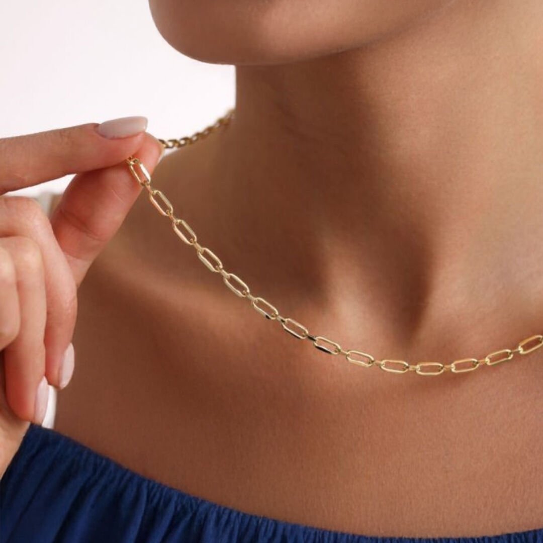 14 Ayar Altın Ataç Zincir - Görsel 2