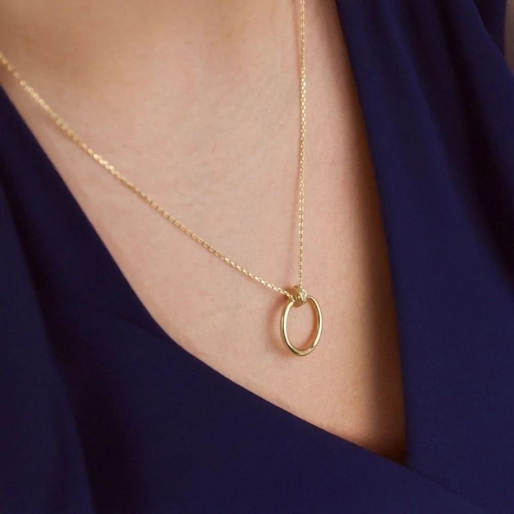 14 Ayar Altın Çivi Kolye - Görsel 2