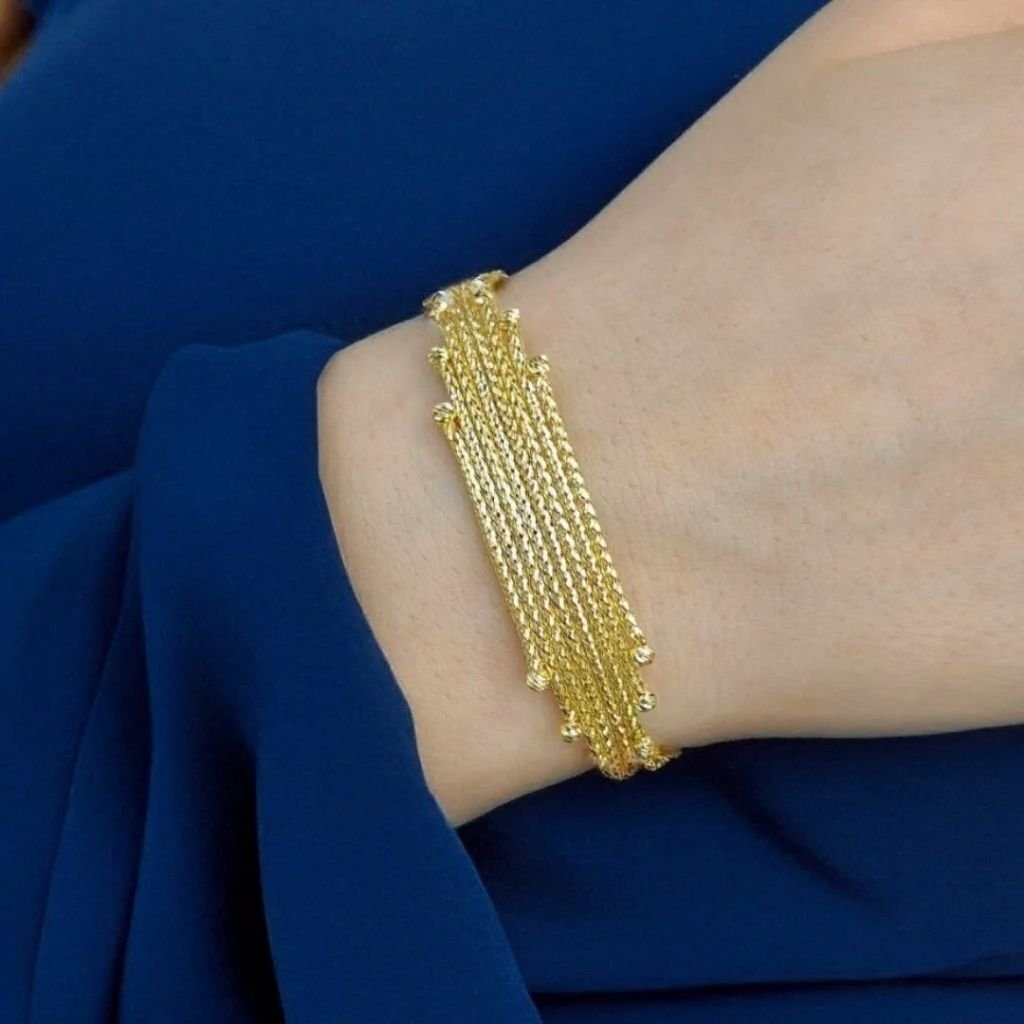 14 Ayar Altın Hasır Set Takımı - Görsel 3