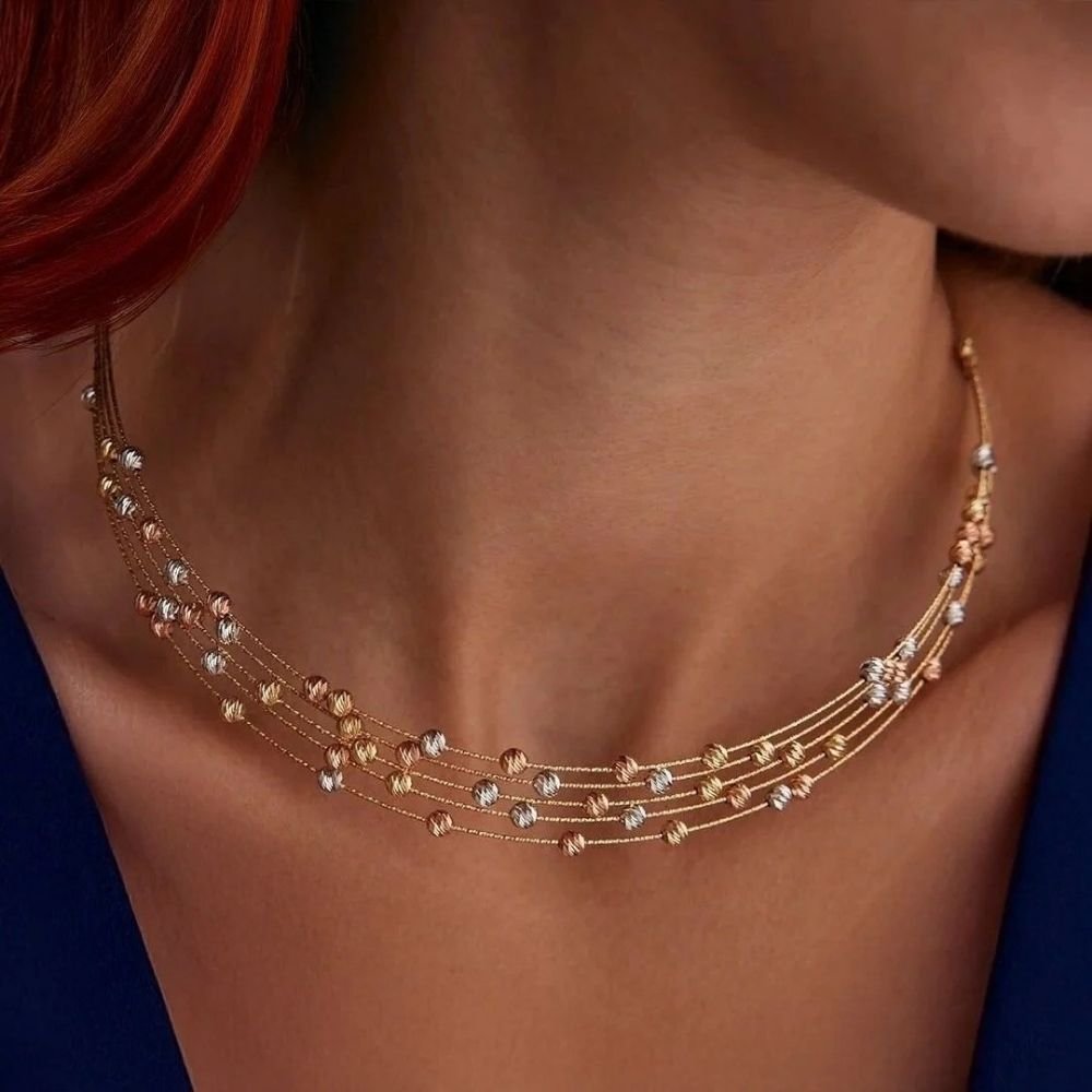 14 Ayar Altın İtalyan Dorika Düğün Seti Takımı - Görsel 2