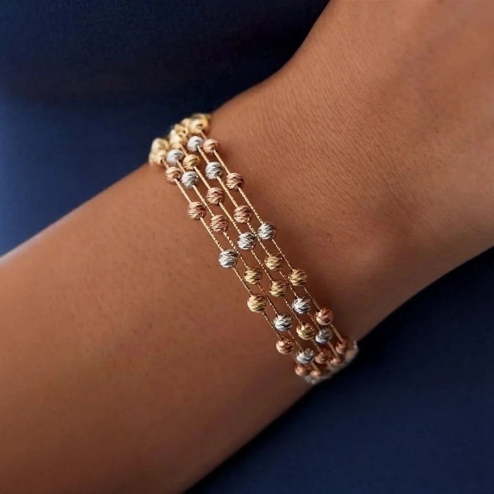 14 Ayar Altın İtalyan Dorika Düğün Seti Takımı - Görsel 3