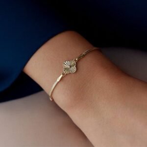 Altın Balıksırtı Yonca Bileklik