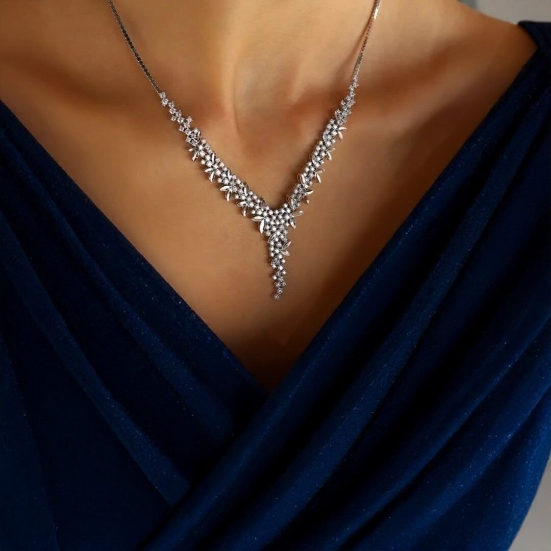 14 Ayar Altın Beyaz Lotus Yaprak Set Takımı - Görsel 2