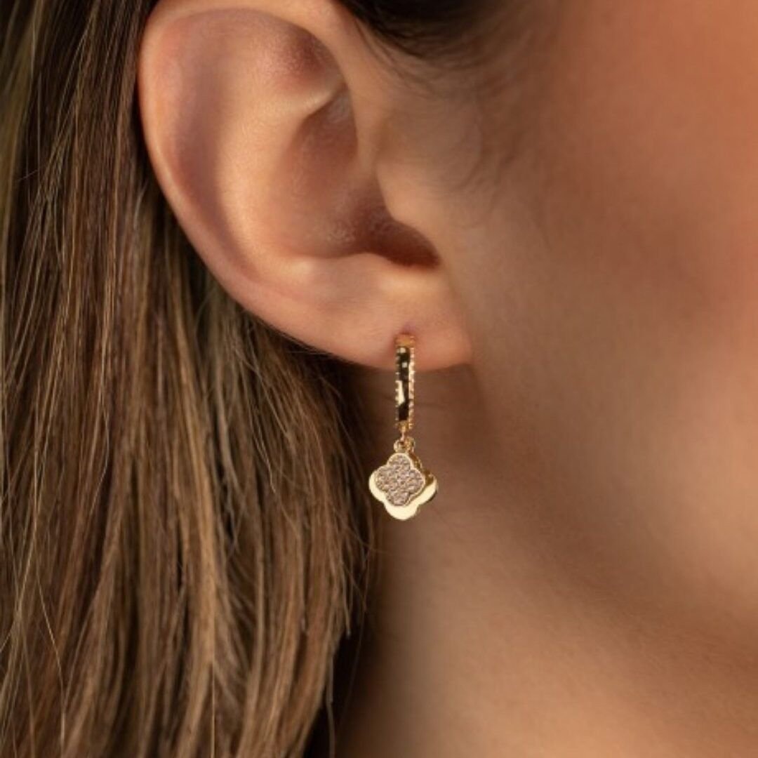 14 Ayar altın sallantılı küpe - Görsel 2