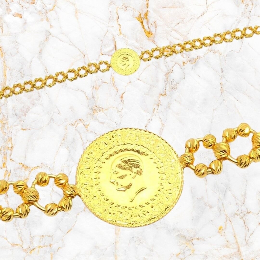 14 Ayar Altın Çeyrekli Bileklik - Görsel 2