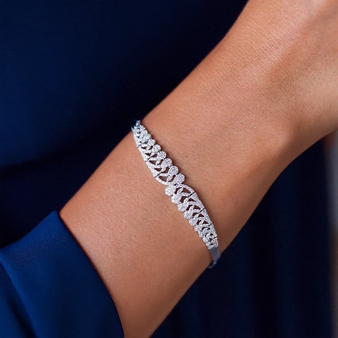 14 Ayar Altın Beyaz Geniş Set Takımı - Görsel 2