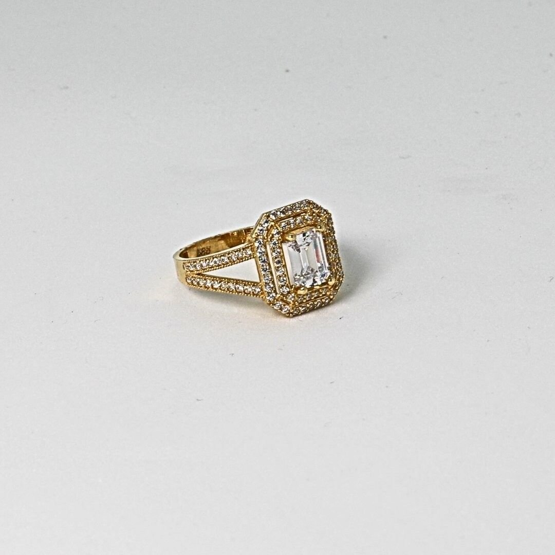 14 Ayar Altın V Baget Yüzük - Görsel 2