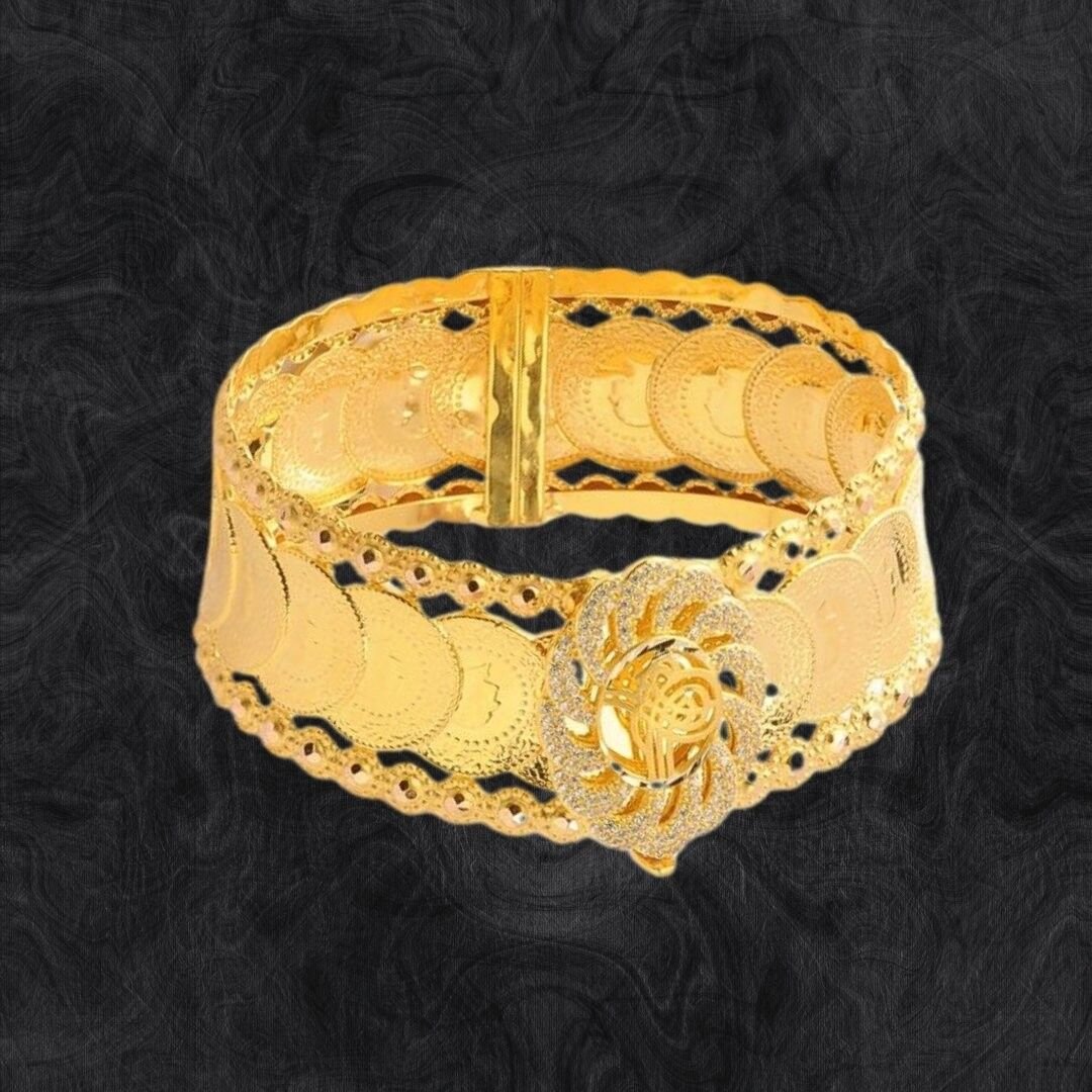 8 Ayar Altın Çeyrekli Tuğralı Kelepçe - Görsel 2