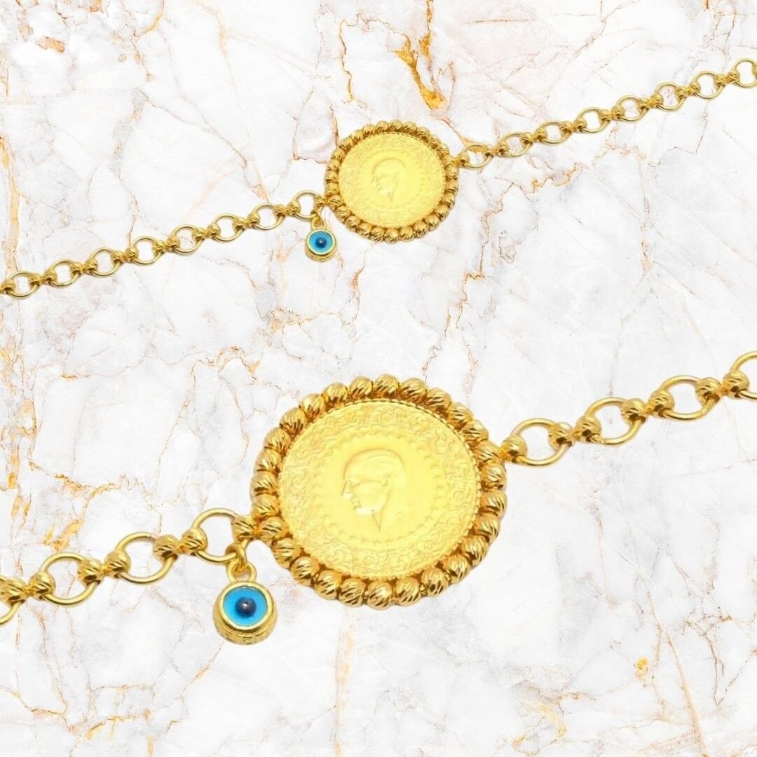 14 Ayar Altın Çeyrekli Bileklik - Görsel 2