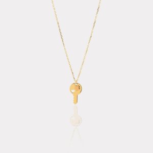 14 Ayar Altın Kilit Anahtar Kolye