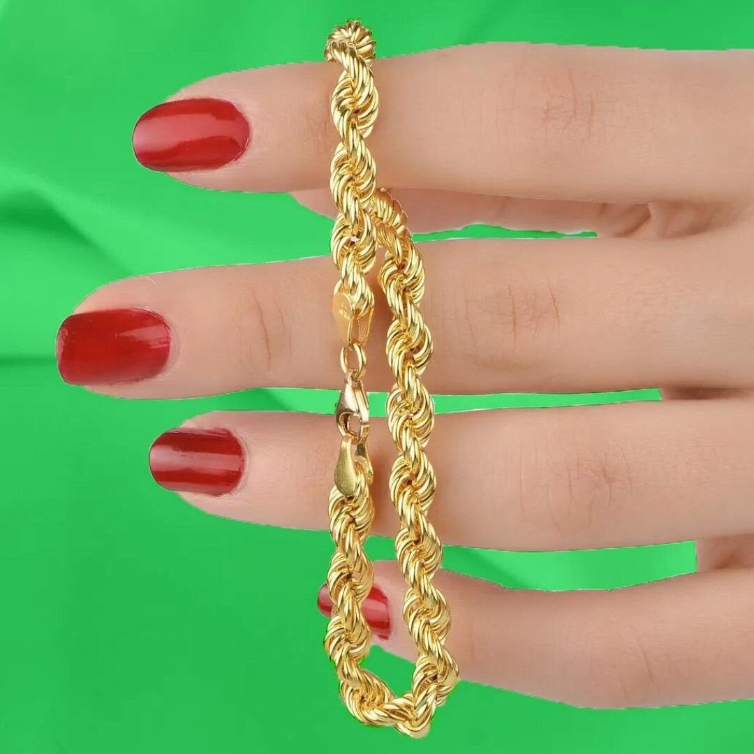 14 Ayar Altın Halat Zincir Bileklik - Görsel 3