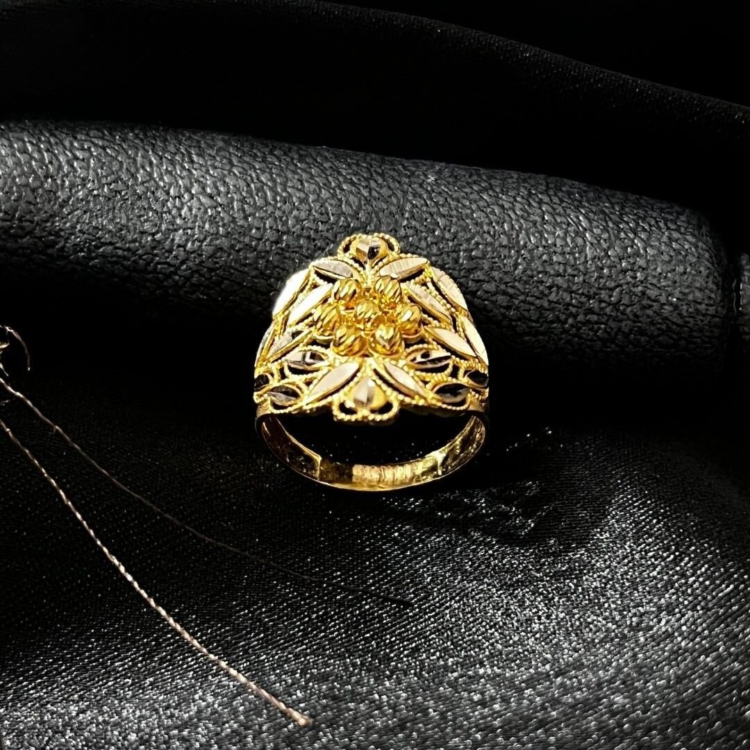 14 Ayar Altın Sarı Dorika Yüzük - Görsel 3