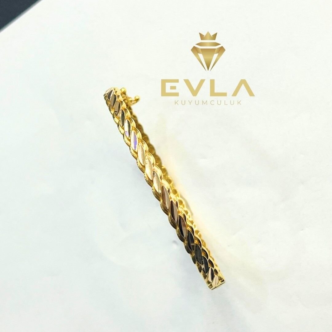 14 Ayar Altın Burma Kelepçe - Görsel 3