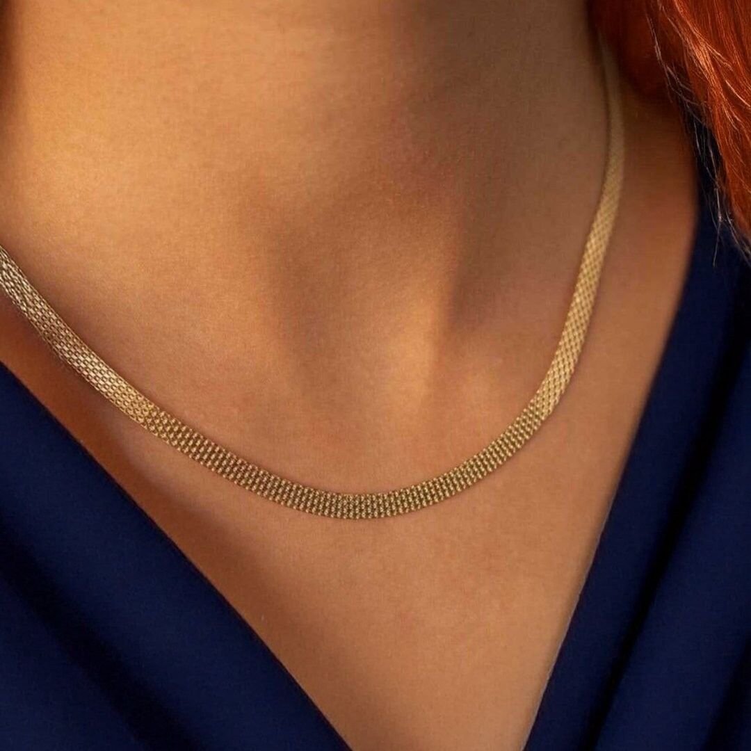 14 Ayar Altın Bismark Zincir - Görsel 3