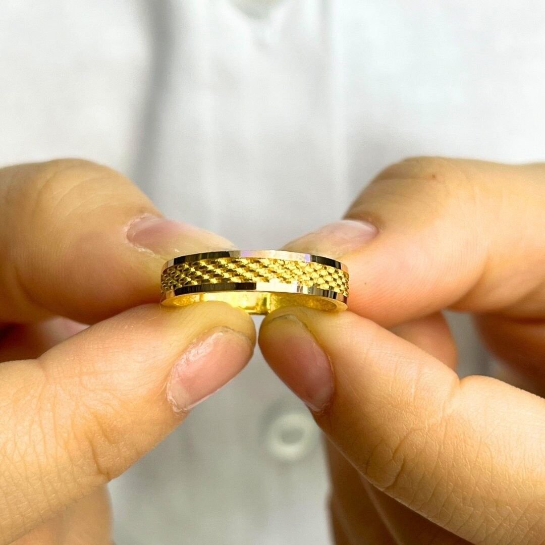 14 AYAR ALTIN ÖRGÜ ŞERİT YÜZÜK - Görsel 2