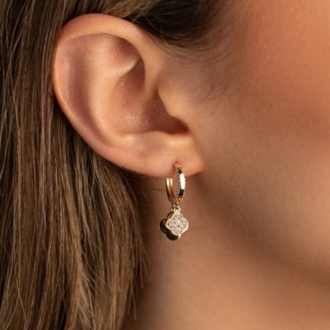 14 Ayar altın sallantılı küpe - Görsel 4