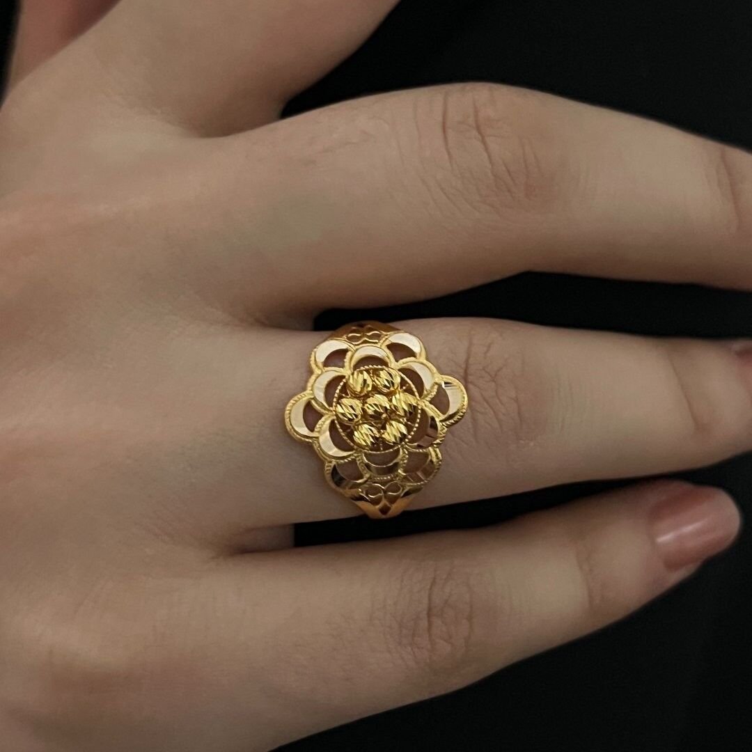 14 Ayar Altın Dorika Halka Yüzük - Görsel 4