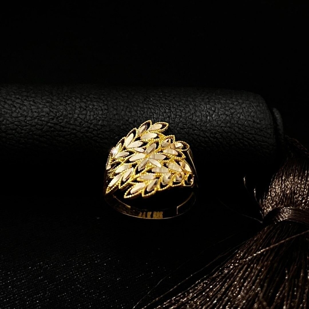 14 Ayar Altın Dallı Yüzük - Görsel 4