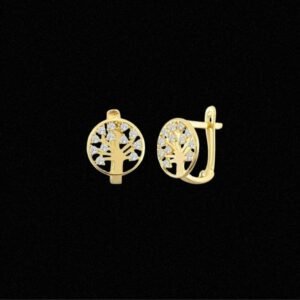 14 Ayar Altın Motifli Çocuk Küpesi