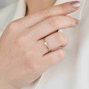 14 Ayar Altın Yıldız Eklem Yüzük