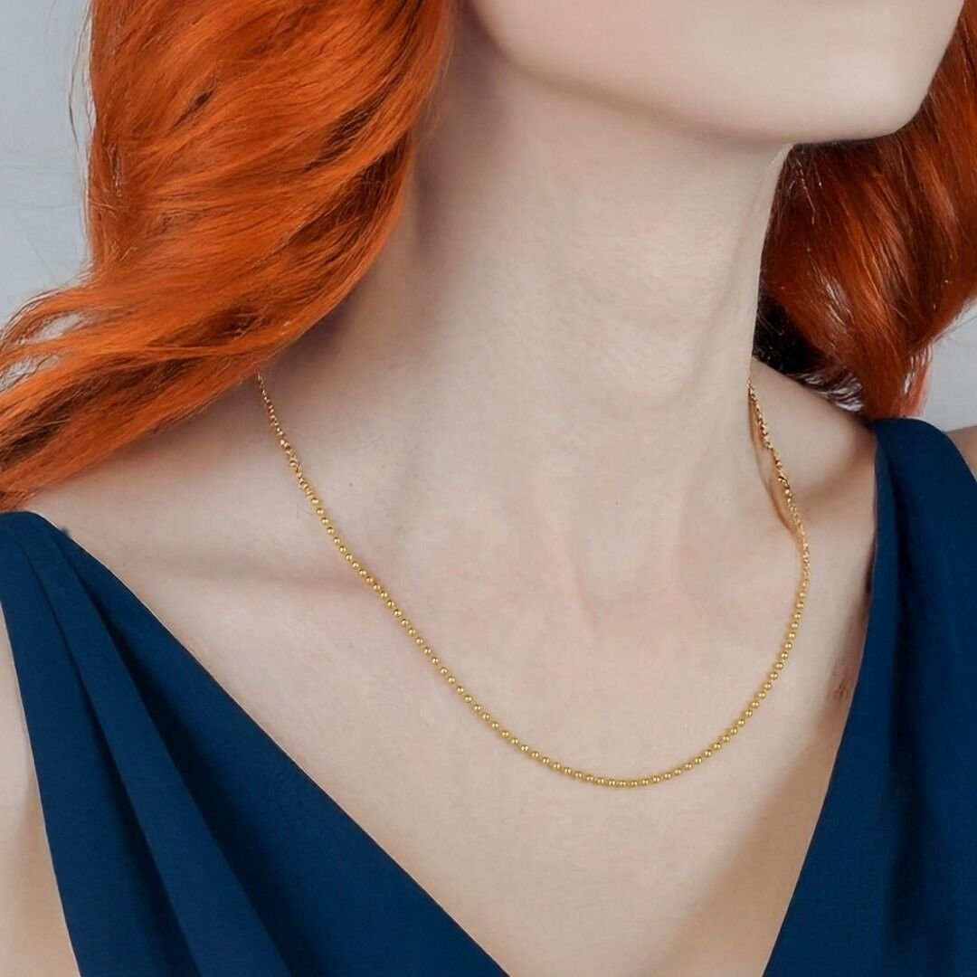 14 Ayar Altın Tırnak Makası Zincir - Görsel 2