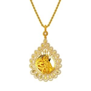 Damla Çerçeve Tuğralı 8 Ayar Altın Kolye