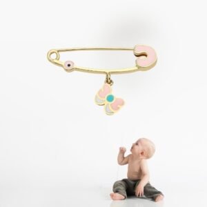 14 Ayar Altın Kelebek Bebek İğnesi