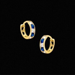 14 Ayar Altın Taşlı Motifli Çocuk Küpesi