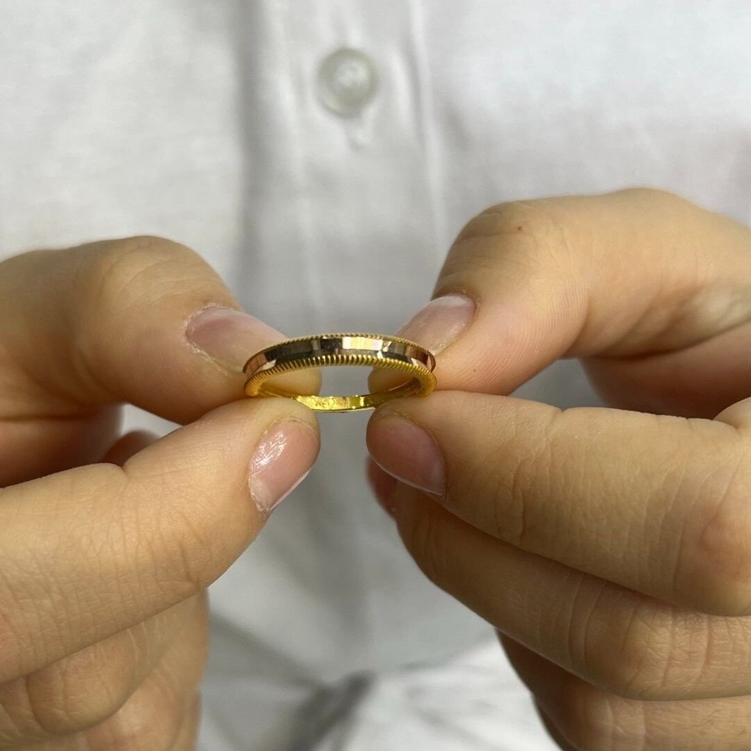 14 AYAR ALTIN YARIM AJDA YÜZÜK - Görsel 2