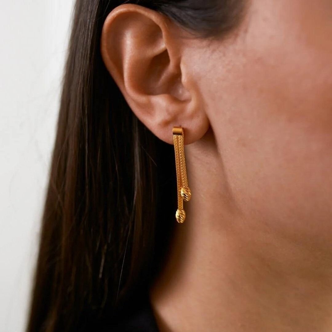 14 Ayar Altın Mesh Örgü Düğün Seti Takımı - Görsel 3