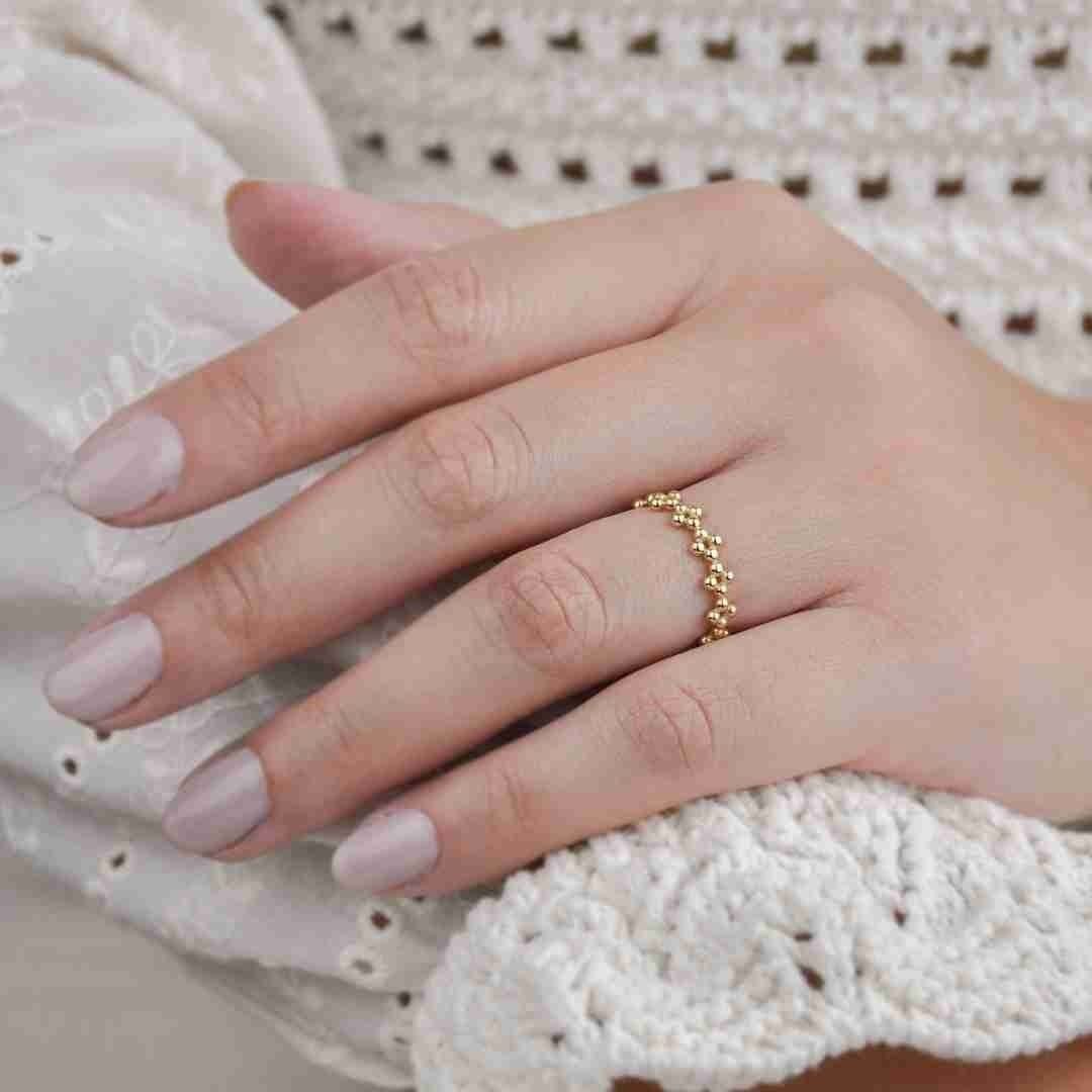 14 Ayar Altın Toplu Eklem Yüzük - Görsel 2