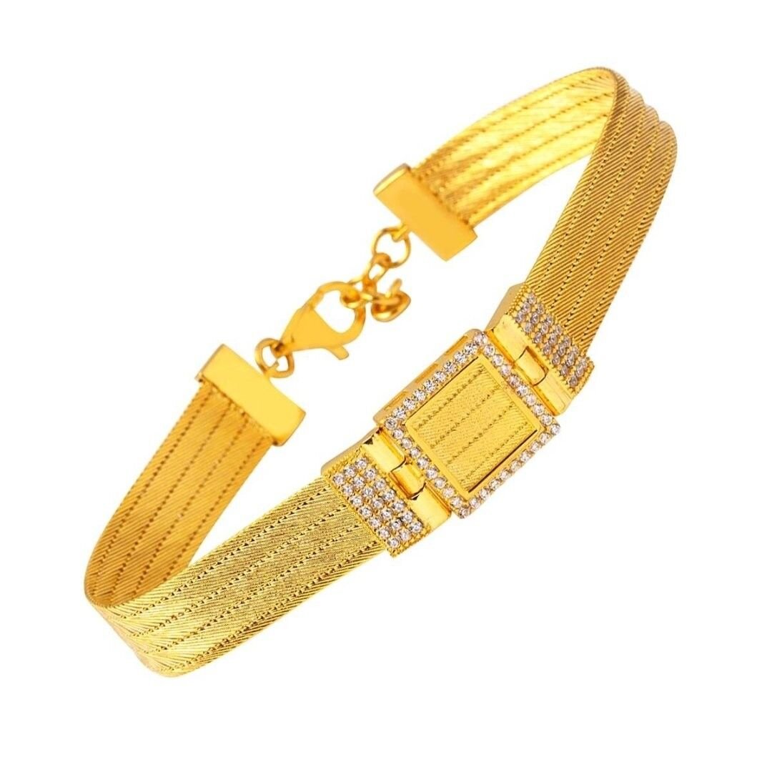 Trabzon Hasır Kemer 14 Ayar Altın Bileklik - Görsel 2