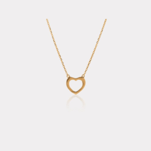 14 Ayar Altın Plaka Kalp Kolye