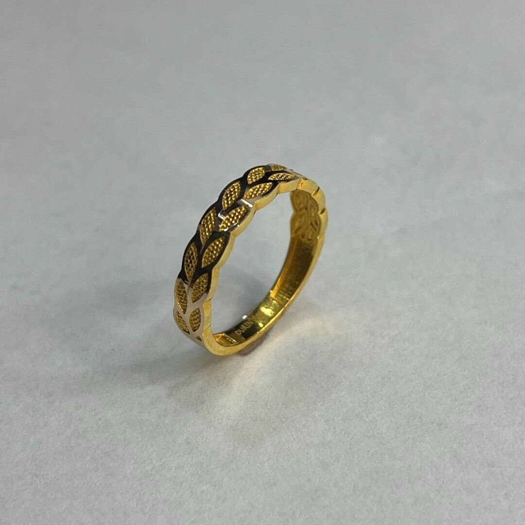 14 AYAR ALTIN ÇİFTLİ BAŞAK YÜZÜK - Görsel 2