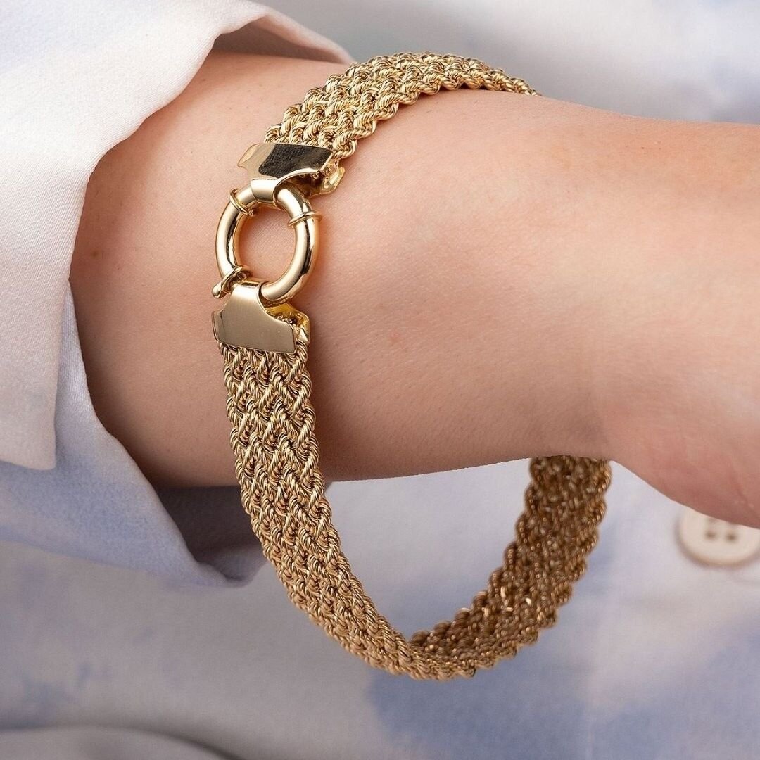 Halat Örgü Altın Bileklik - Görsel 2