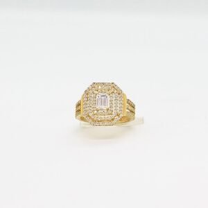 14 Ayar Altın Üç Kollu Baget Yüzük