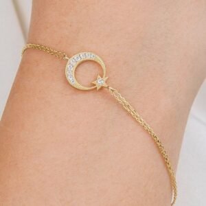 14 Ayar Altın Sonsuzluk Zincirli Bileklik